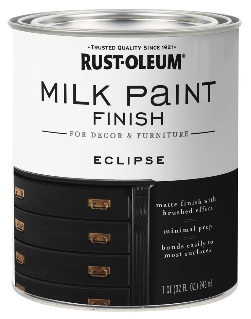Rust-Oleum 331052 Milk Paint Finish, Quart, Eclipse 32 Fl Oz (Pack of 1) - Image 1